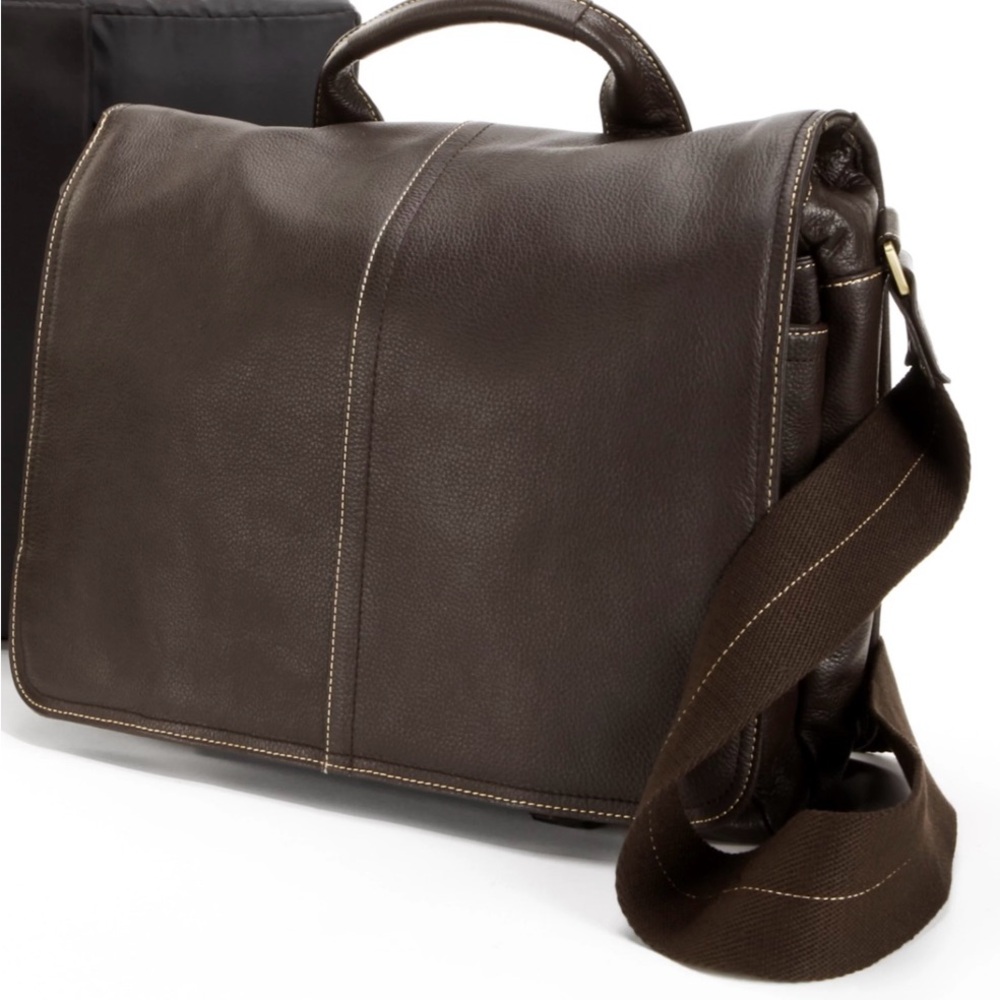 AmeriLeather Legacy Woody Leather Portfolio Messenger Bag